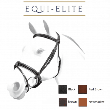 Emporio Leather Snaffle Bridle Crank Noseband & Removable Flash BRE08