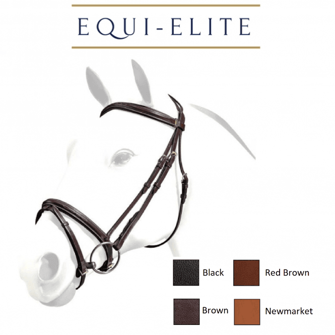 Equipe Emporio Leather Snaffle Bridle with Flash Noseband BRE06