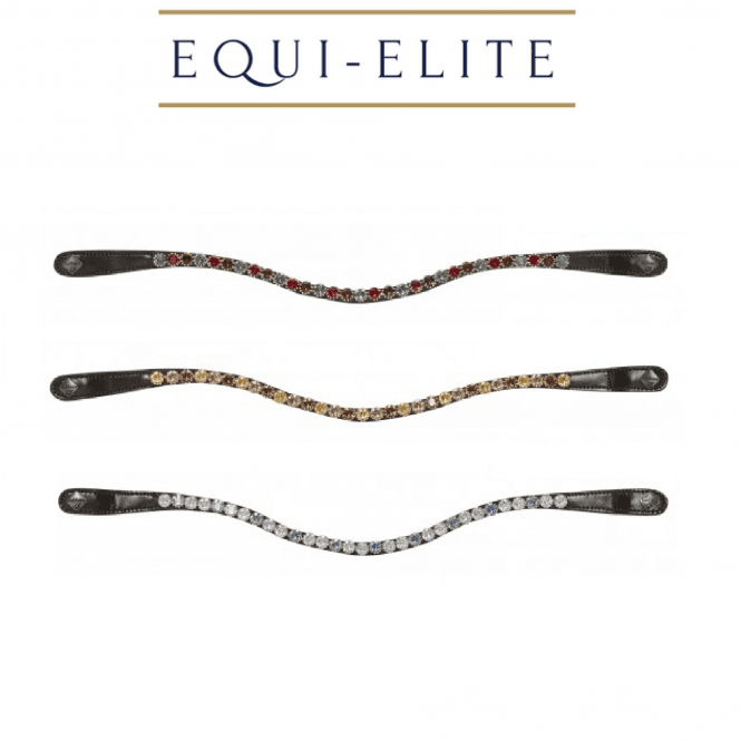 LeMieux Spectrum Diamante Brown Leather Browband