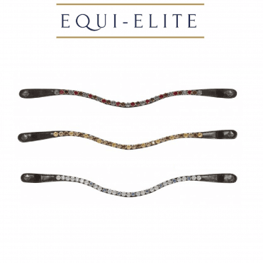 Spectrum Diamante Brown Leather Browband